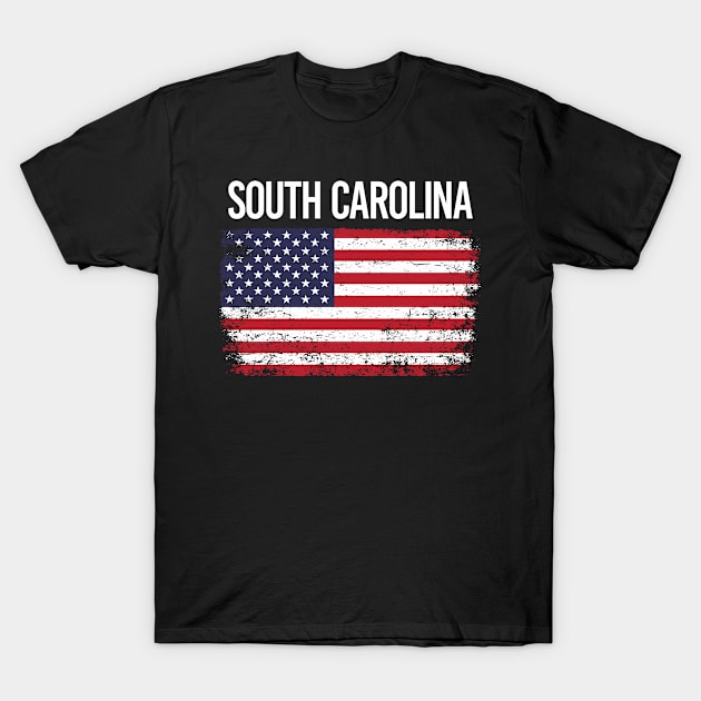 The American Flag South Carolina T-Shirt by flaskoverhand